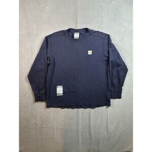 Carhartt FR Shirt Mens XL Navy Blue Flame Resistant CAT 2 Long Sleeve Crewneck